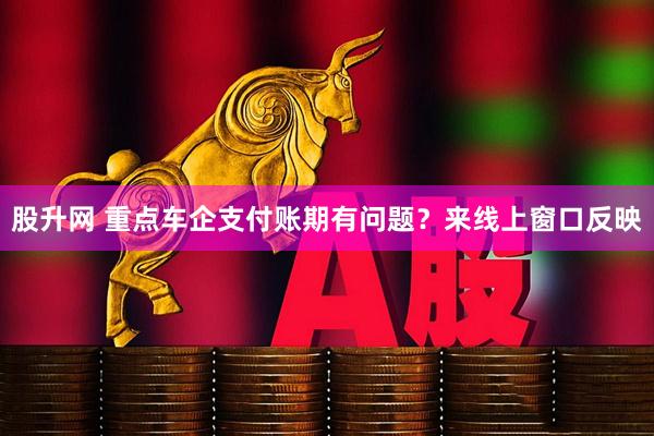 股升网 重点车企支付账期有问题？来线上窗口反映