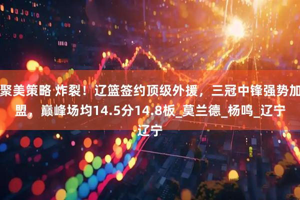 聚美策略 炸裂！辽篮签约顶级外援，三冠中锋强势加盟，巅峰场均14.5分14.8板_莫兰德_杨鸣_辽宁
